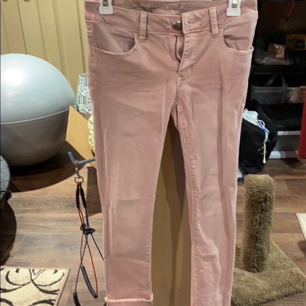 Pink AE jeggings